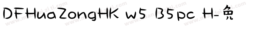 DFHuaZongHK w5 B5pc H字体转换